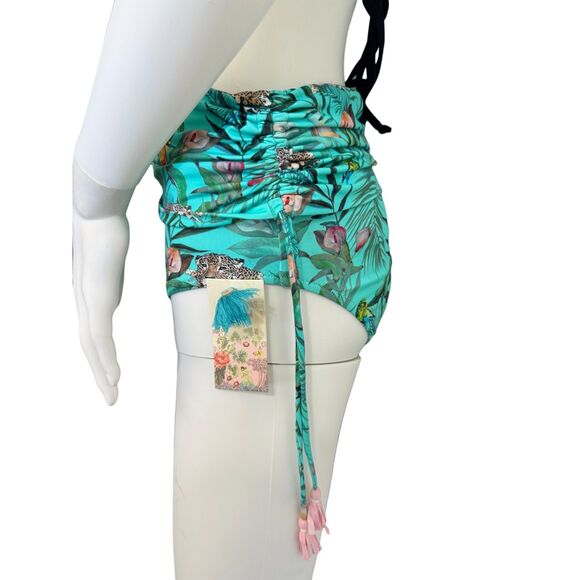 JOHNNY WAS Taina High Waist Bottom swim bikini in jungle animal print - Picture 4 of 12